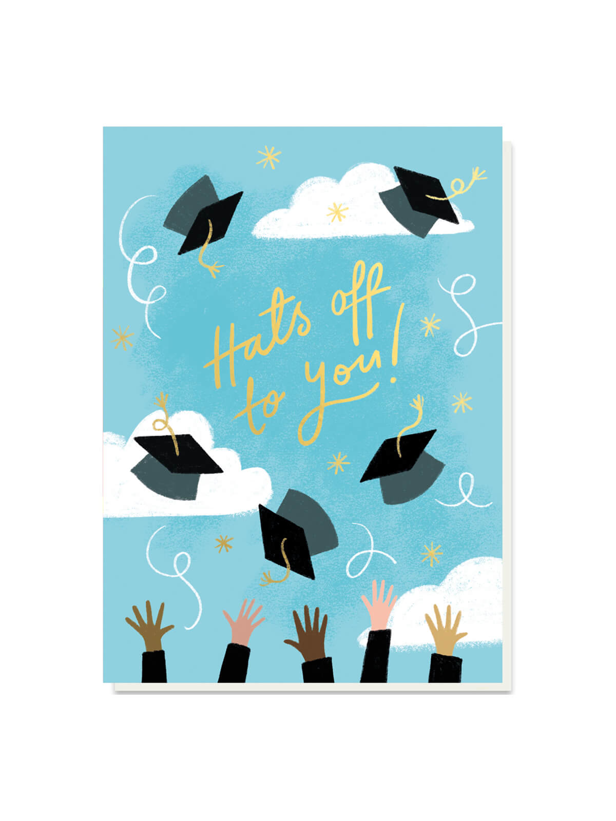 Hats off graduation card