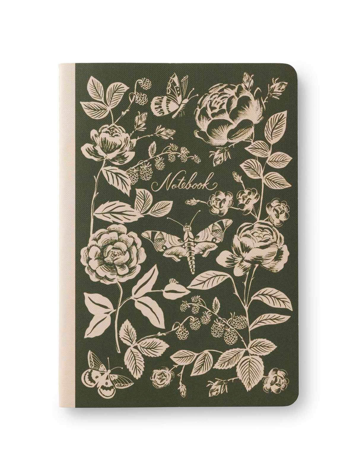 Rifle Paper Co English rose stitched notebooks