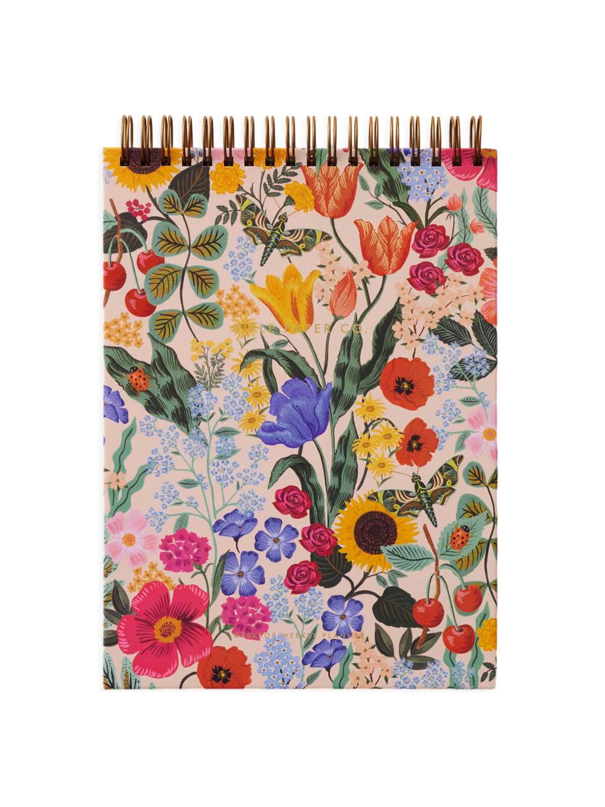 Rifle Paper Co blossom weekly desktop planner