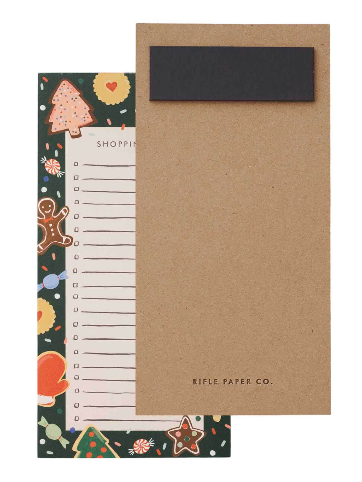 Rifle Paper Co Christmas cookies shopping pad