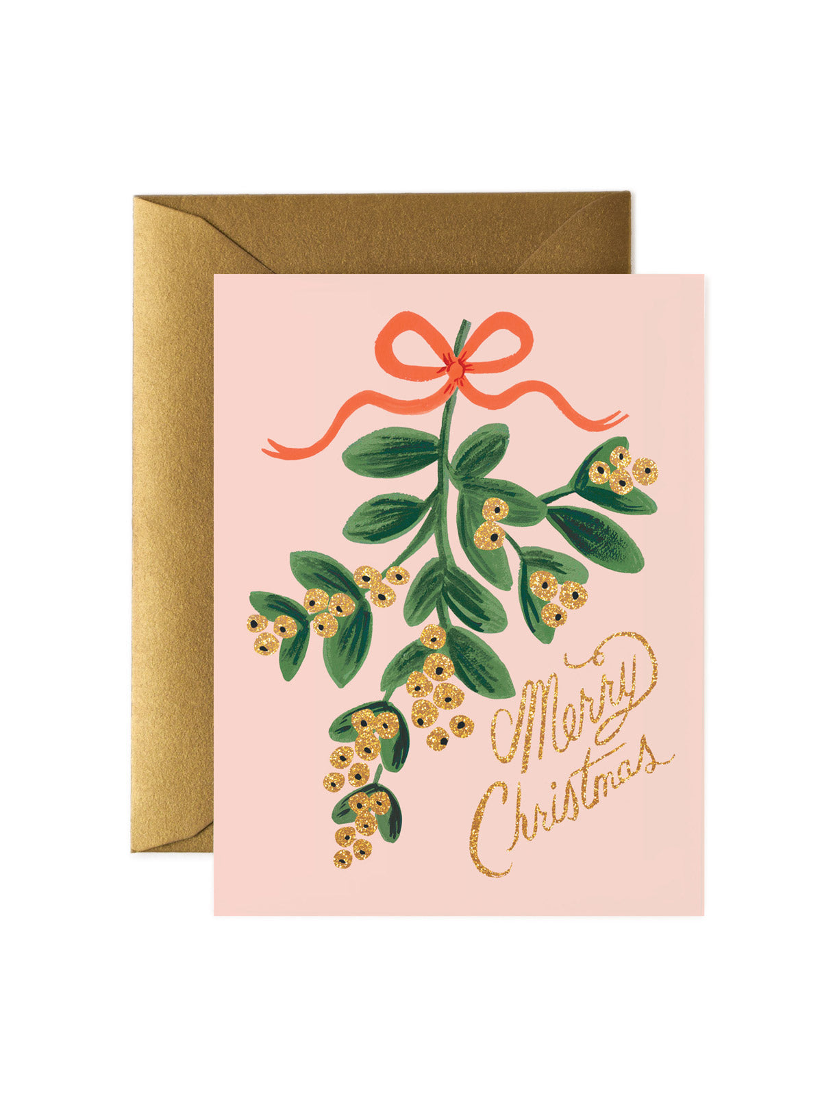 Rifle Paper Co Mistletoe Merry Christmas card - SINGLE CARD