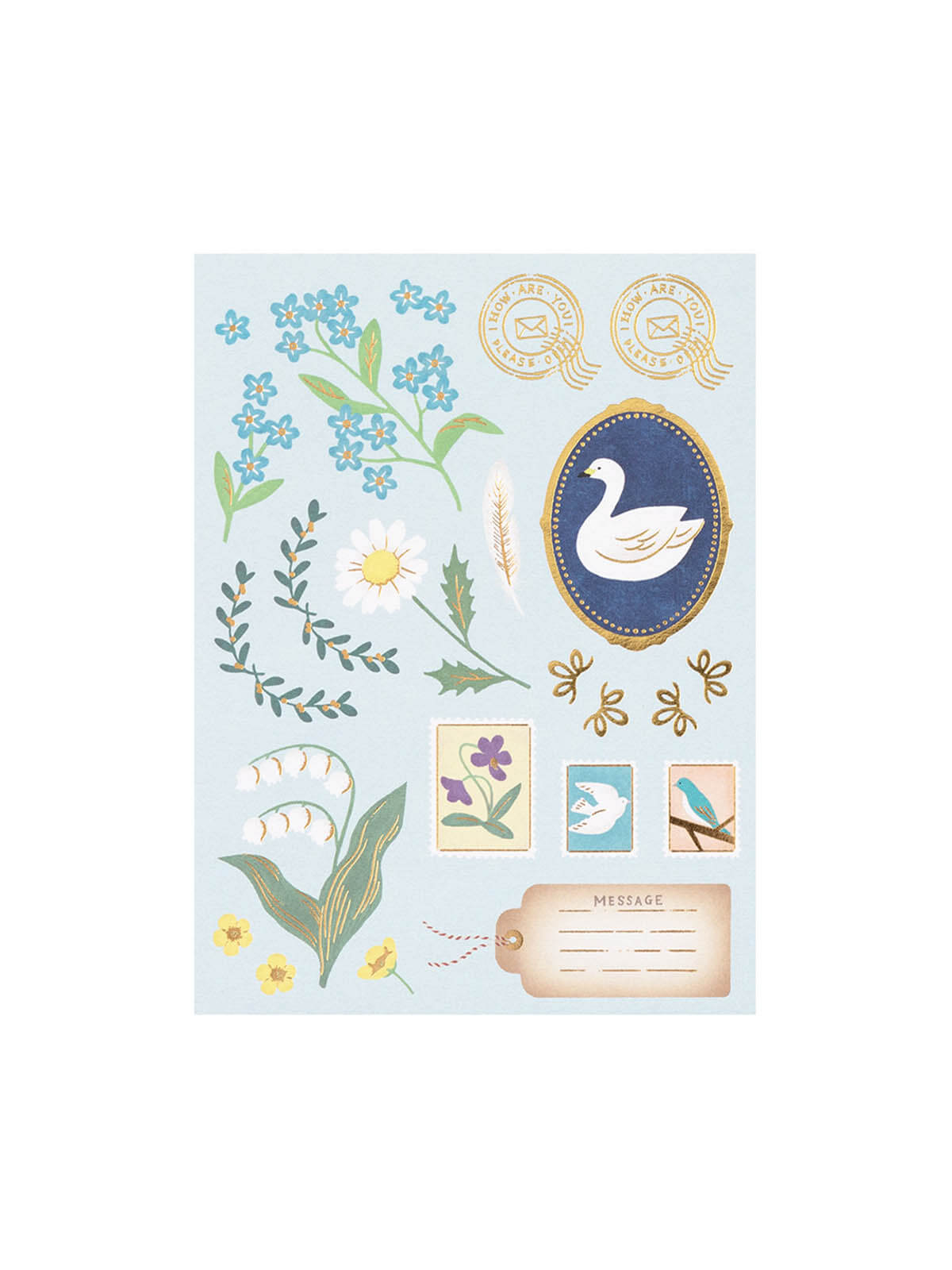 Midori bird collage letter writing set