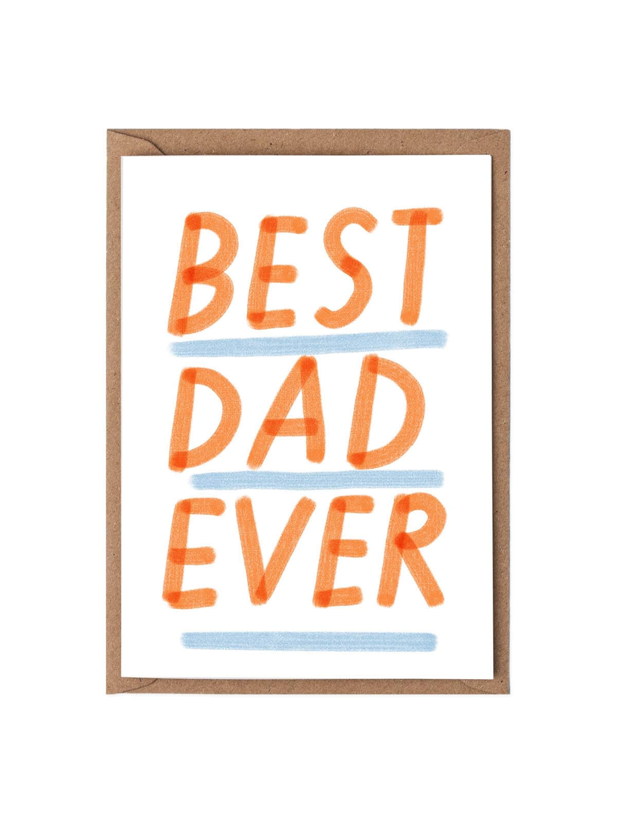 Best dad ever underline card