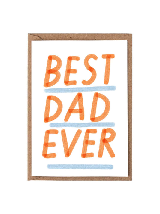 Best dad ever underline card