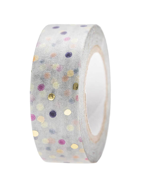 Blue multicoloured spotted washi tape