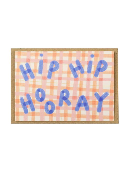 Hip hip hooray checked card