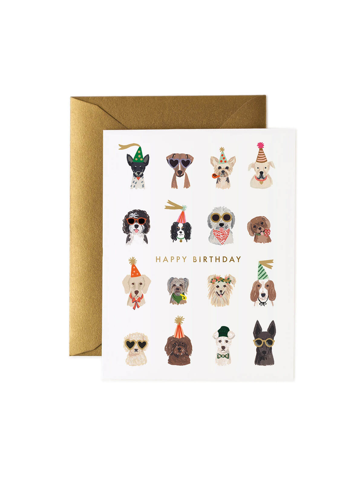 Rifle Paper Co party pups birthday card