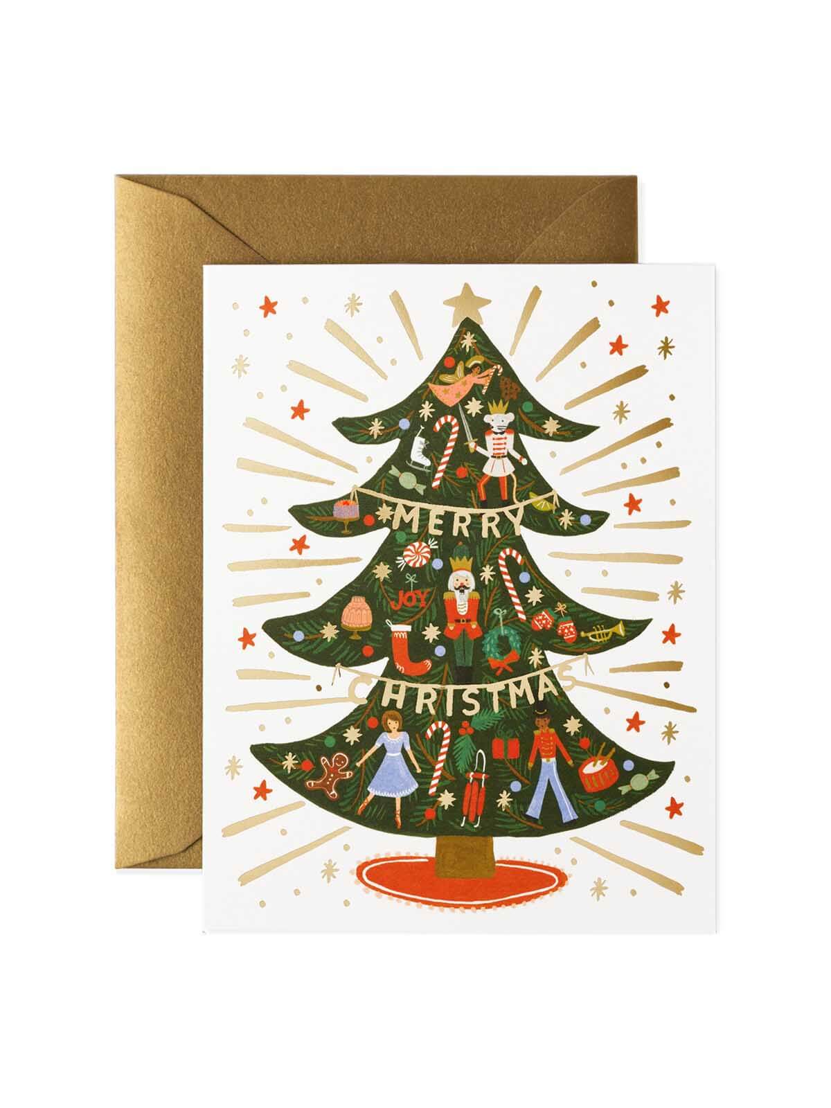 Rifle Paper Co Nutcracker tree card set