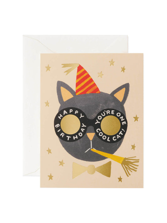 Rifle Paper Co birthday cat card