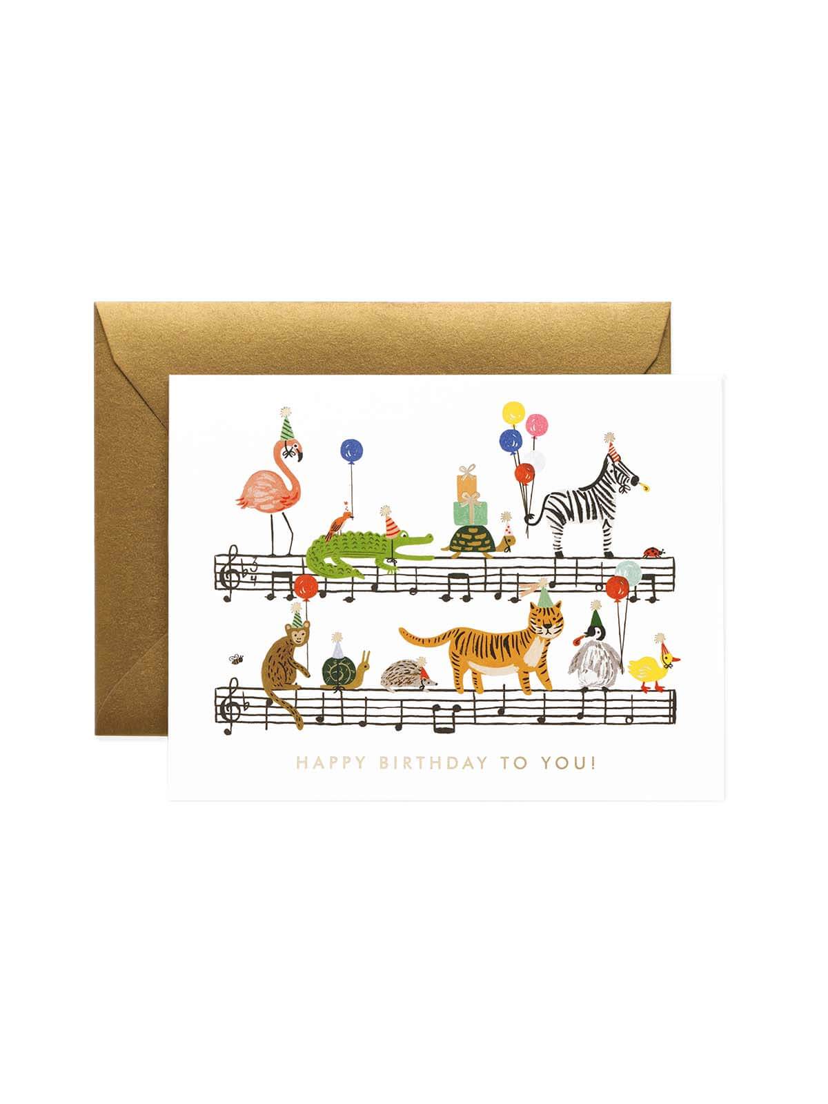 Rifle Paper Co happy birthday music card