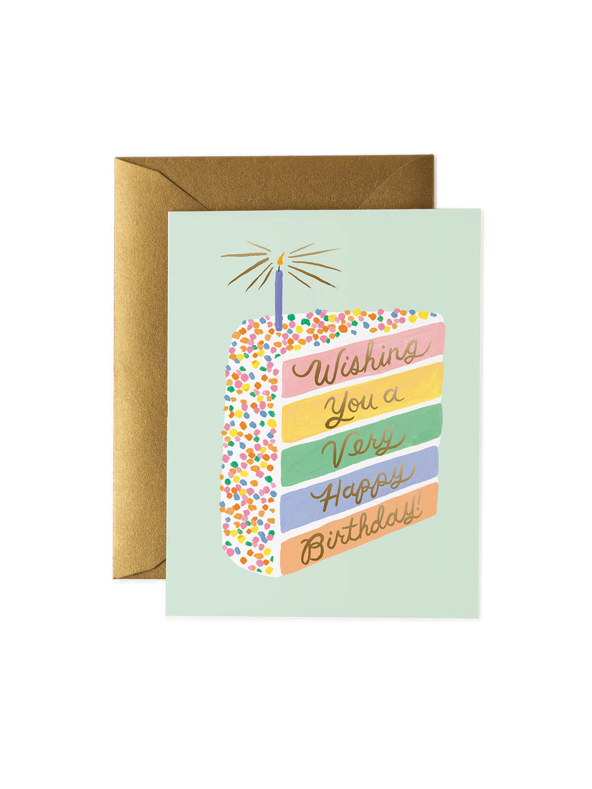 Rifle Paper Co cake slice birthday card