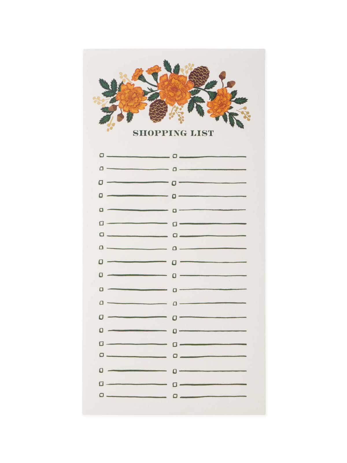 Rifle Paper Co grateful harvest shopping pad