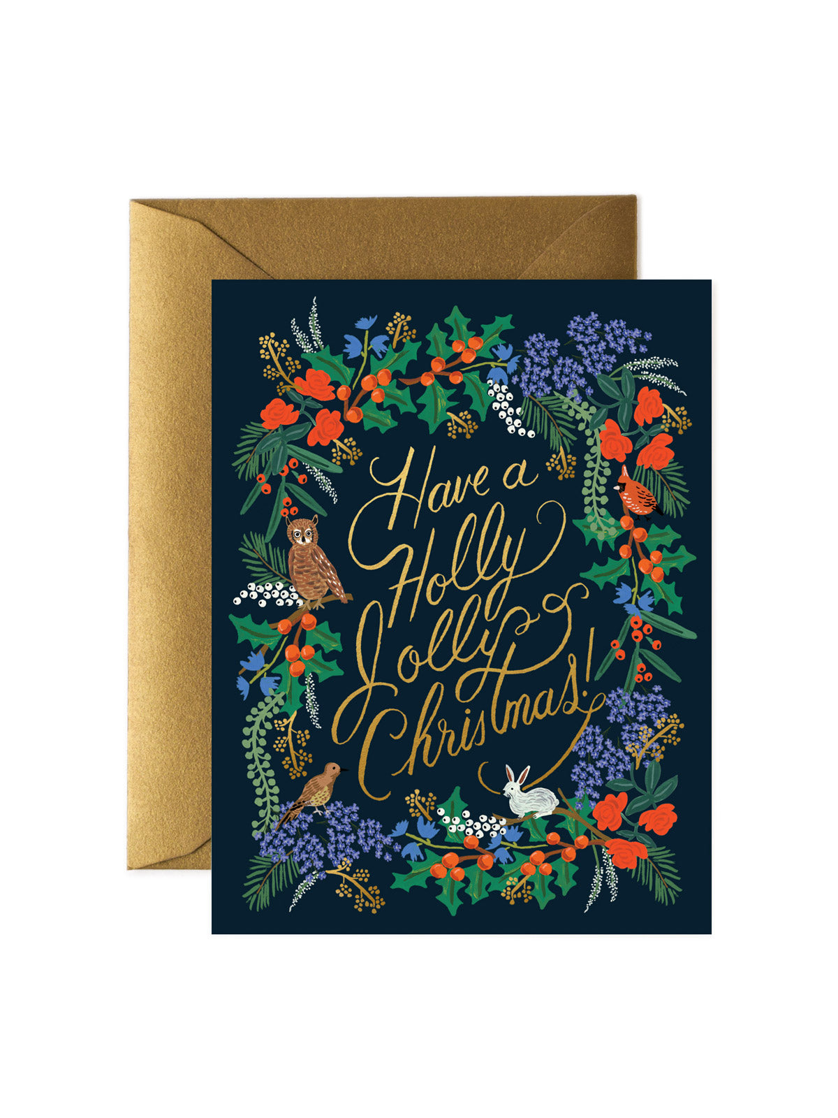 Rifle Paper Co Holly Jolly Christmas card - SET OF 8