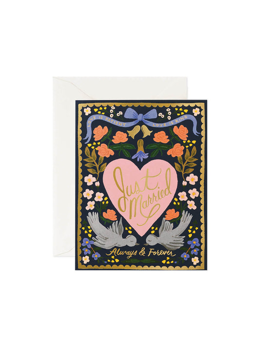 Rifle Paper Co love birds wedding card