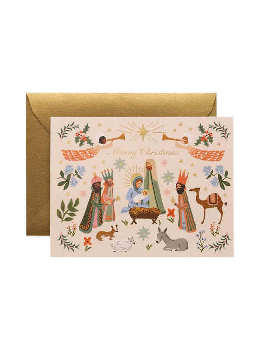 Rifle Paper Co Nativity scene card set