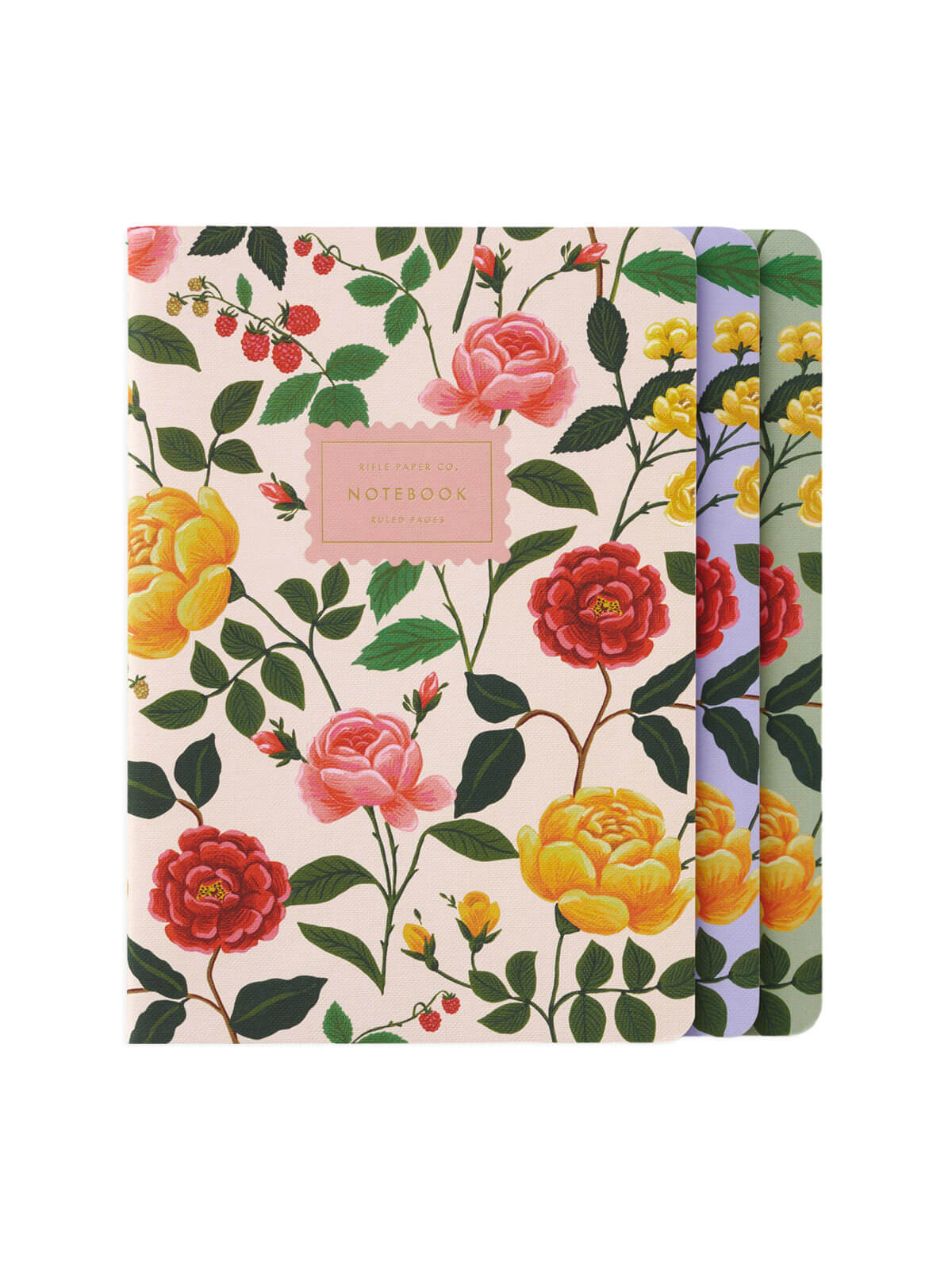 Rifle Paper Co Roses stitched notebooks