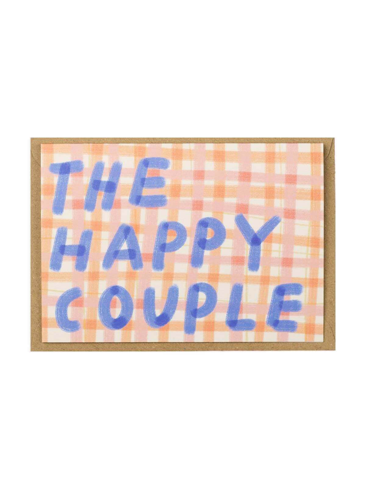 The happy couple checked card