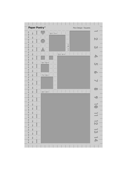 Bullet journal squares stencil