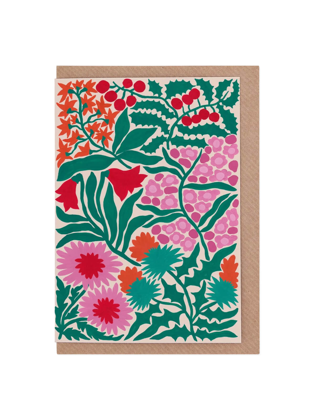 Christmas flowers card